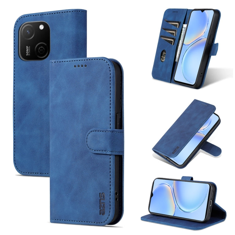 For Huawei P60 / P60 Pro AZNS Skin Feel Calf Texture Flip Leather Phone Case(Blue) by AZNS