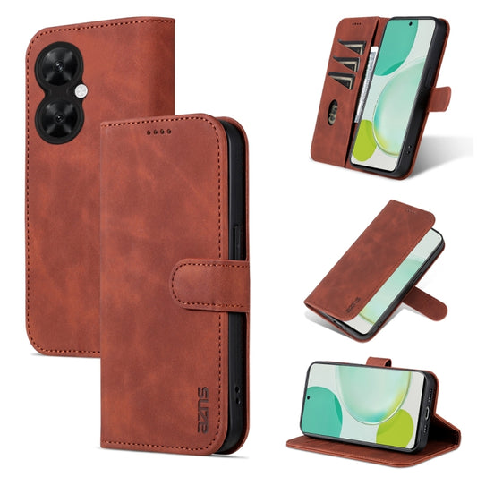 For Huawei Maimang 20 / Enjoy 60 Pro / nova 11i AZNS Skin Feel Calf Texture Flip Leather Phone Case(Brown) by AZNS