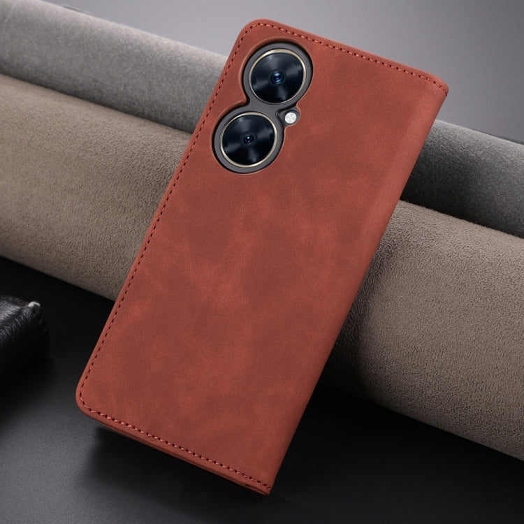 For Huawei Maimang 20 / Enjoy 60 Pro / nova 11i AZNS Skin Feel Calf Texture Flip Leather Phone Case(Brown) by AZNS