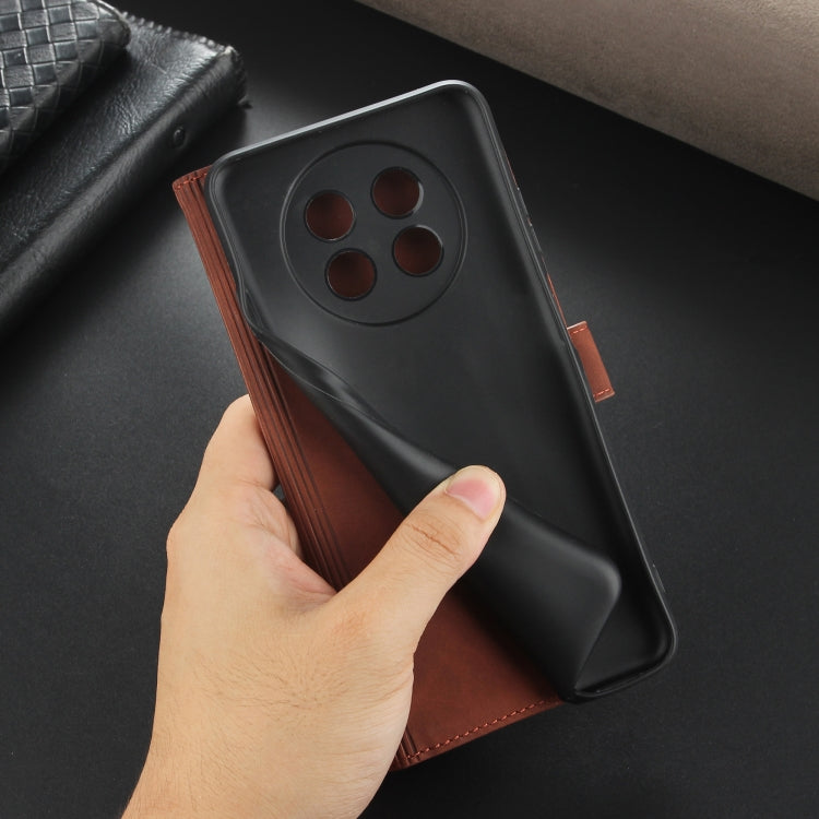 For Huawei Enjoy 60X/nova Y91 AZNS Skin Feel Calf Texture Flip Leather Phone Case(Brown) by AZNS