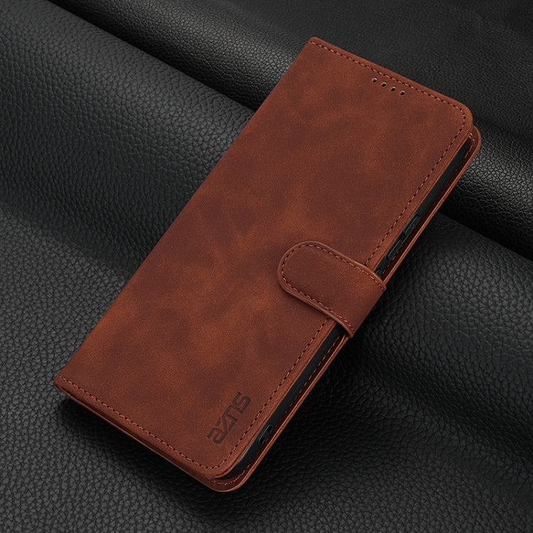 For Huawei nova 12 / nova 13 AZNS Skin Feel Calf Texture Flip Leather Phone Case(Brown) by AZNS