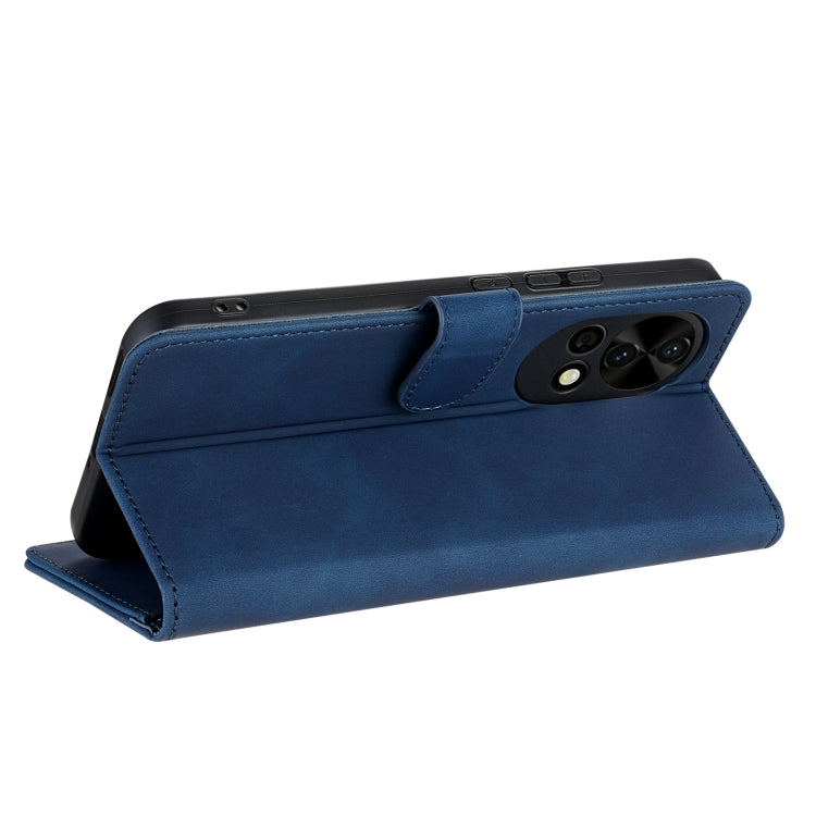 For Huawei nova 12 Pro AZNS Skin Feel Calf Texture Flip Leather Phone Case(Blue) by AZNS