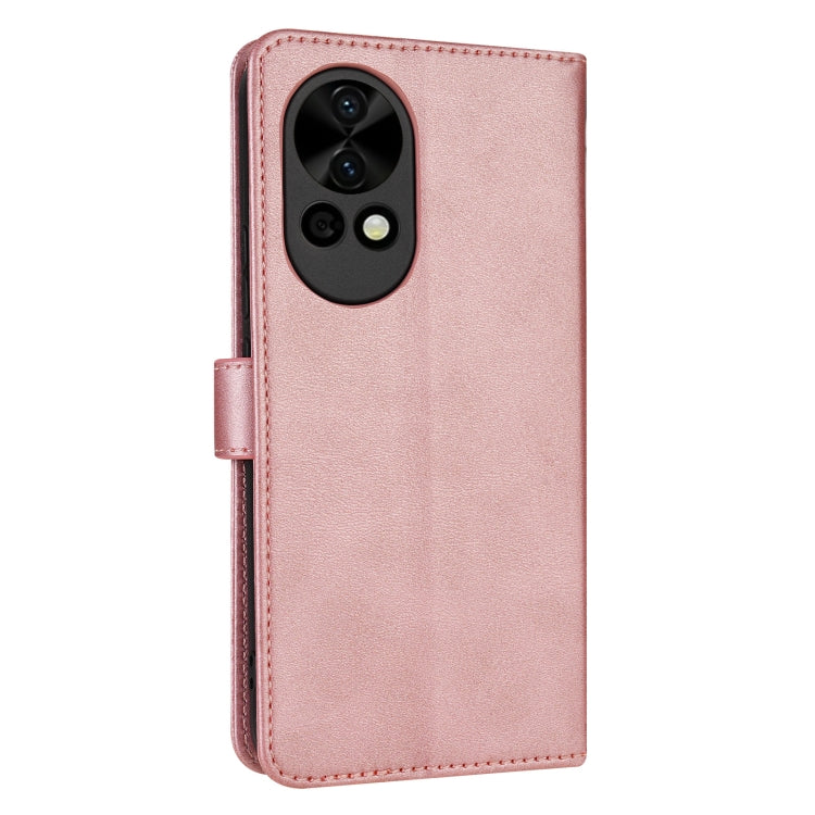 For Huawei nova 12 Pro AZNS Skin Feel Calf Texture Flip Leather Phone Case(Rose Gold) by AZNS
