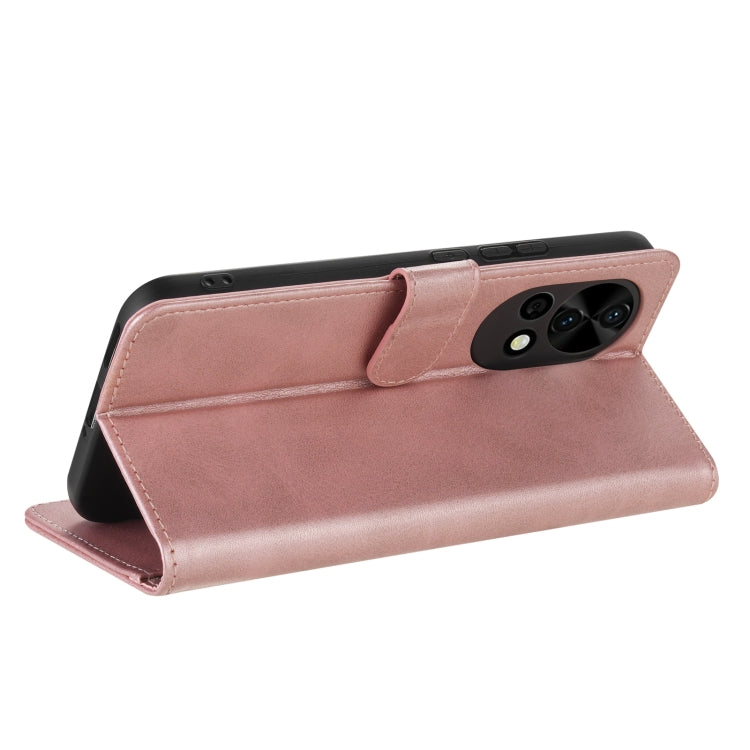 For Huawei nova 12 Pro AZNS Skin Feel Calf Texture Flip Leather Phone Case(Rose Gold) by AZNS