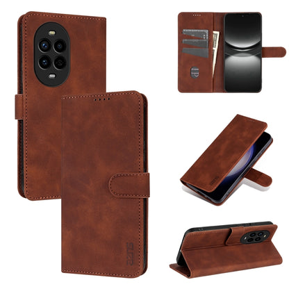 For Huawei nova 13 Pro AZNS Skin Feel Calf Texture Flip Leather Phone Case(Brown) by AZNS
