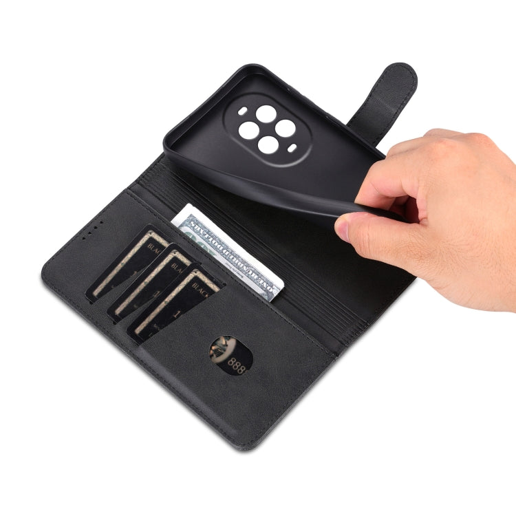 For Huawei nova 13 Pro AZNS Skin Feel Calf Texture Flip Leather Phone Case(Black) by AZNS