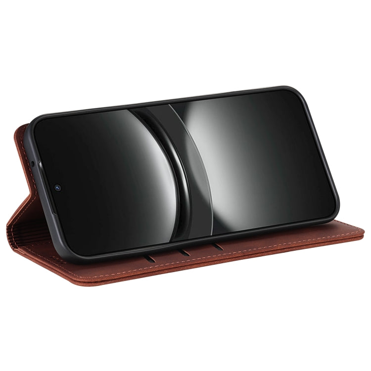 For Huawei Mate 70 AZNS Skin Feel Calf Texture Flip Leather Phone Case(Brown) by AZNS
