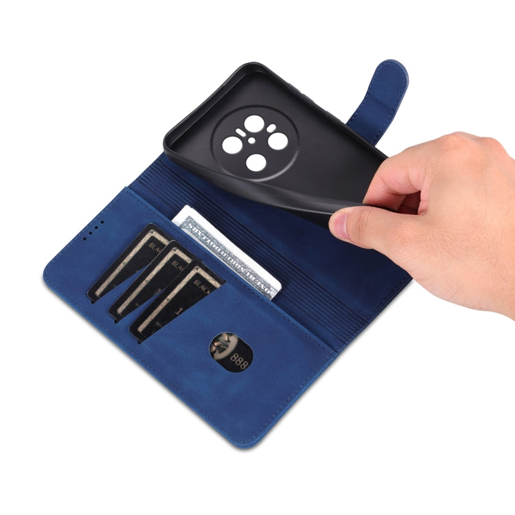 For Huawei Mate 70 AZNS Skin Feel Calf Texture Flip Leather Phone Case(Blue) by AZNS