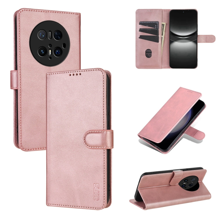 For Huawei Mate 70 Pro / 70 Pro+ AZNS Skin Feel Calf Texture Flip Leather Phone Case(Rose Gold) by AZNS