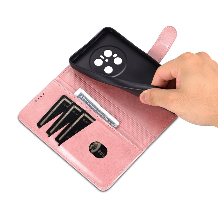 For Huawei Mate 70 Pro / 70 Pro+ AZNS Skin Feel Calf Texture Flip Leather Phone Case(Rose Gold) by AZNS