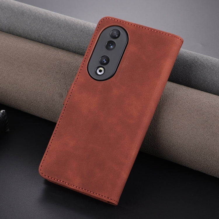 For Honor 90 AZNS Skin Feel Calf Texture Flip Leather Phone Case(Brown) by AZNS