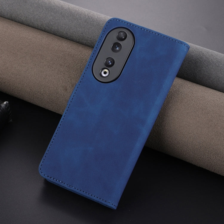 For Honor 90 AZNS Skin Feel Calf Texture Flip Leather Phone Case(Blue) by AZNS