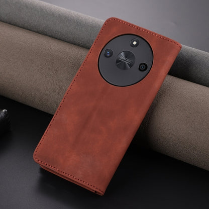 For Honor X50 AZNS Skin Feel Calf Texture Flip Leather Phone Case(Brown) by AZNS