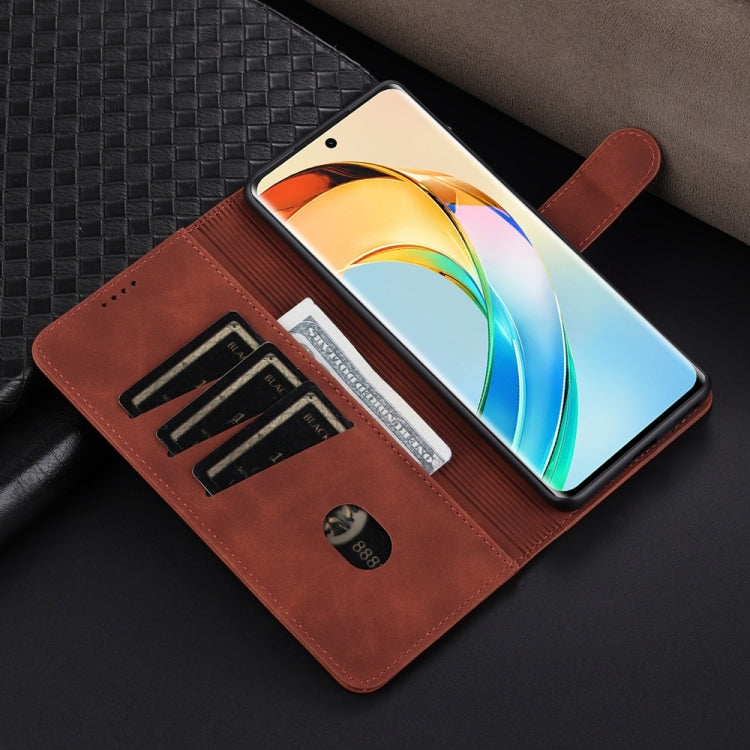 For Honor X50 AZNS Skin Feel Calf Texture Flip Leather Phone Case(Brown) by AZNS