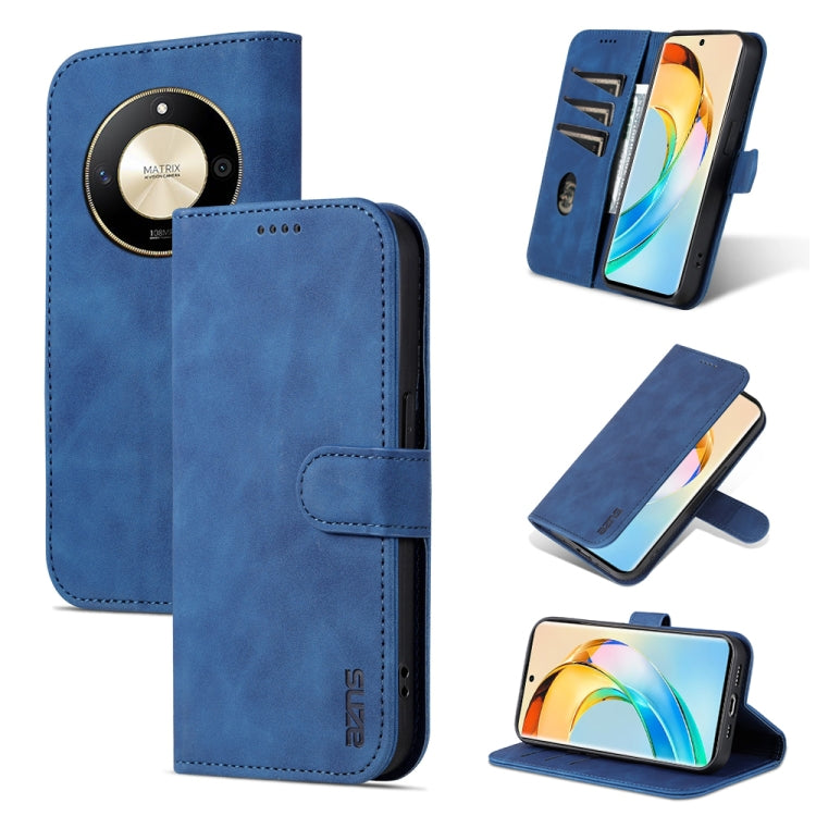 For Honor X50 AZNS Skin Feel Calf Texture Flip Leather Phone Case(Blue) by AZNS
