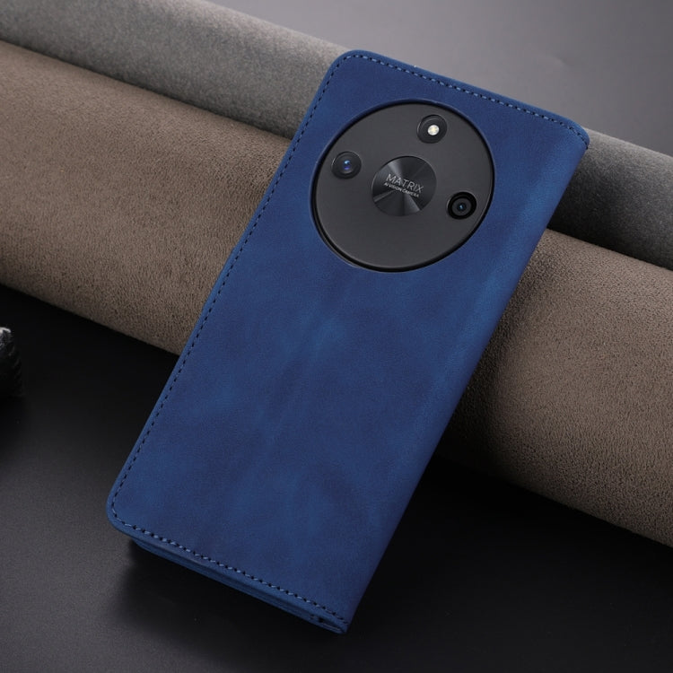 For Honor X50 AZNS Skin Feel Calf Texture Flip Leather Phone Case(Blue) by AZNS