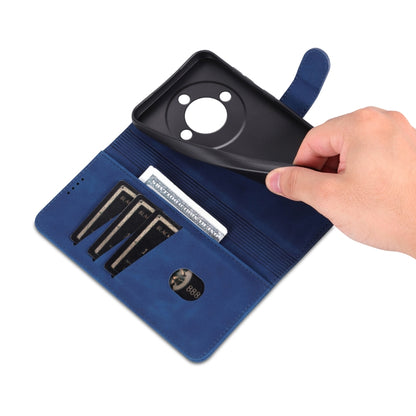 For Honor X60 AZNS Skin Feel Calf Texture Flip Leather Phone Case(Blue) by AZNS