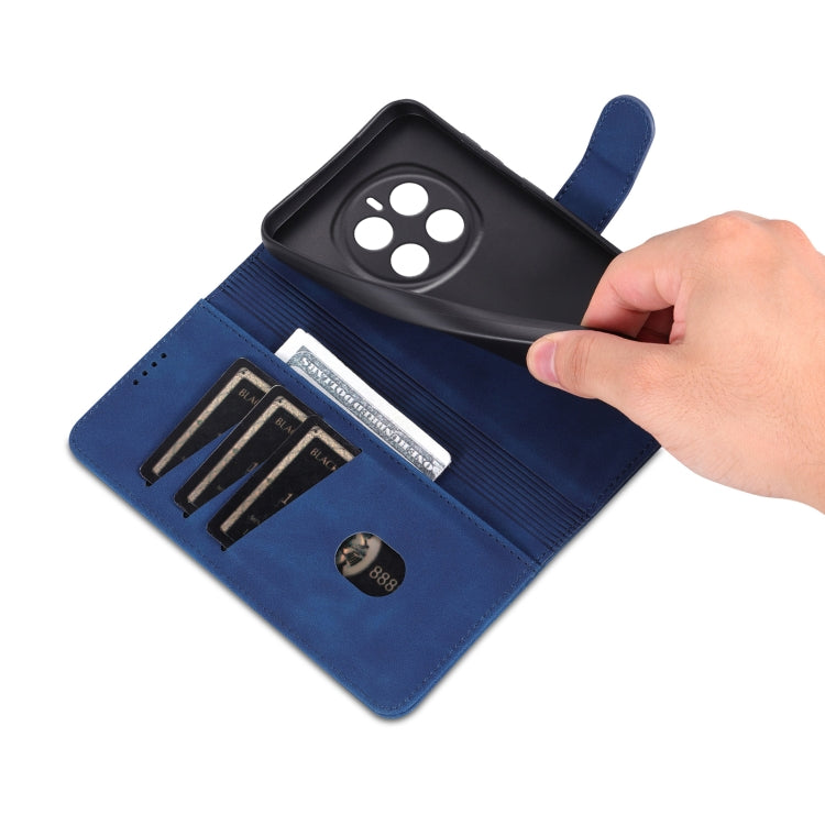 For Honor Magic7 AZNS Skin Feel Calf Texture Flip Leather Phone Case(Blue) by AZNS