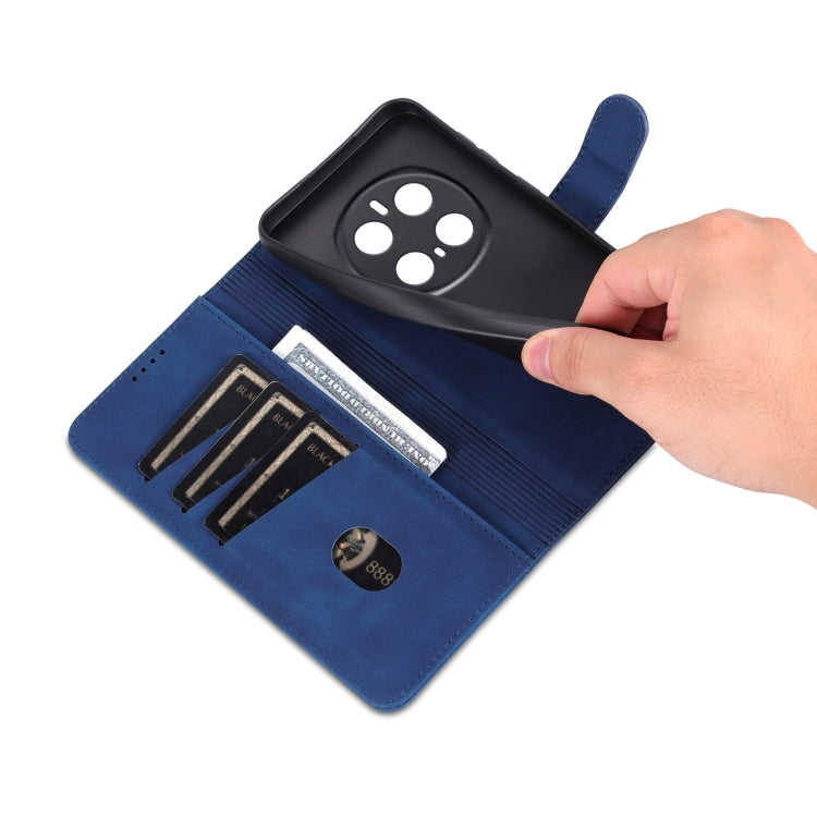 For Honor Magic7 Pro AZNS Skin Feel Calf Texture Flip Leather Phone Case(Blue) by AZNS