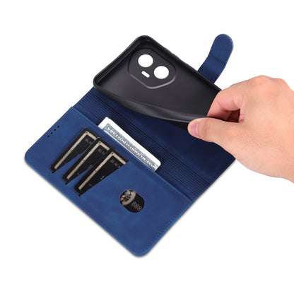 For Honor 300 AZNS Skin Feel Calf Texture Flip Leather Phone Case(Blue) by AZNS