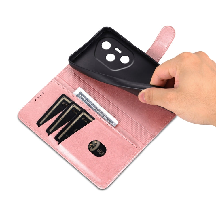 For Honor 300 Pro AZNS Skin Feel Calf Texture Flip Leather Phone Case(Rose Gold) by AZNS