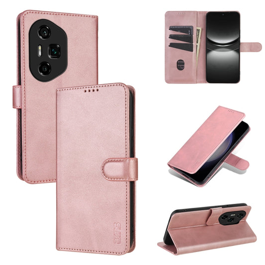 For Honor 300 Ultra AZNS Skin Feel Calf Texture Flip Leather Phone Case(Rose Gold) by AZNS