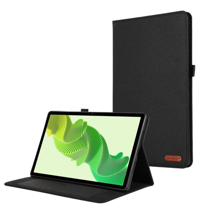 For Realme Pad 2 Fabric Leather Tablet Case(Black) by bashfashion