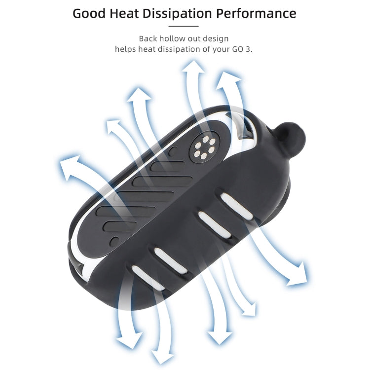 For Insta360 GO 3 Sunnylife Cooling Silicone Case Stickers Skin Wrap Lens Cover with Neck Strap(White) by Sunnylife