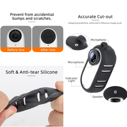 For Insta360 GO 3 Sunnylife Cooling Silicone Case Stickers Skin Wrap Lens Cover with Neck Strap(White) by Sunnylife