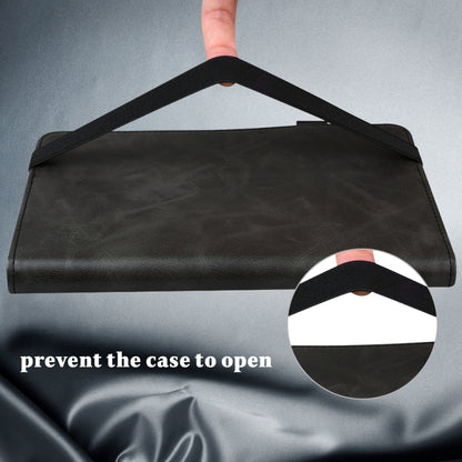 For Samsung Galaxy Tab S7 / S8 Solid Color Stripe Embossed Leather Tablet Case(Black) by bashfashion