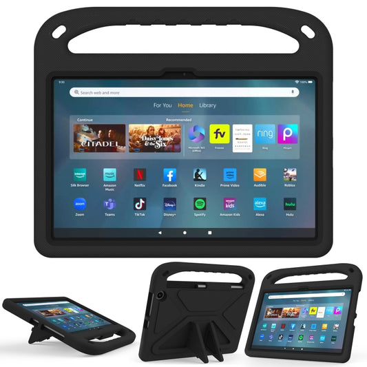 For Amazon Kindle Fire Max 11 Handle EVA Shockproof Tablet Case with Holder(Black) by bashfashion