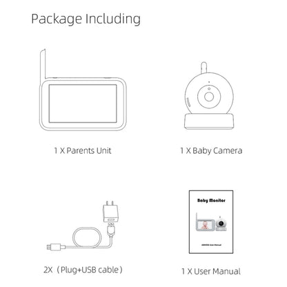 ABM201 4.5 inch Wireless Video Night Vision Baby Monitor Security Camera(US Plug) by bashfashion