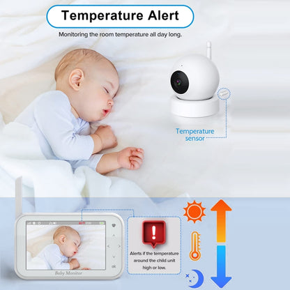 ABM201 4.5 inch Wireless Video Night Vision Baby Monitor Security Camera(US Plug) by bashfashion