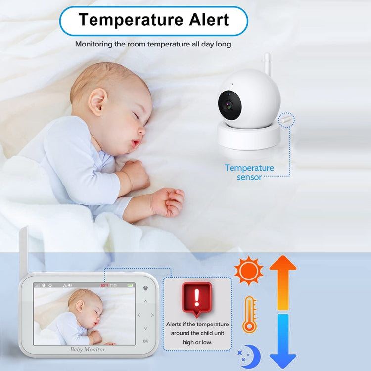 ABM201 4.5 inch Wireless Video Night Vision Baby Monitor Security Camera(EU Plug) by bashfashion