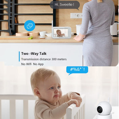 ABM201 4.5 inch Wireless Video Night Vision Baby Monitor Security Camera(EU Plug) by bashfashion