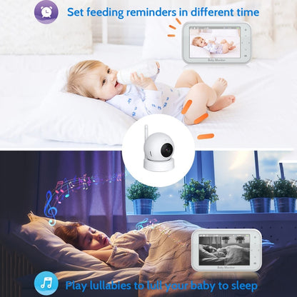 ABM201 4.5 inch Wireless Video Night Vision Baby Monitor Security Camera(EU Plug) by bashfashion