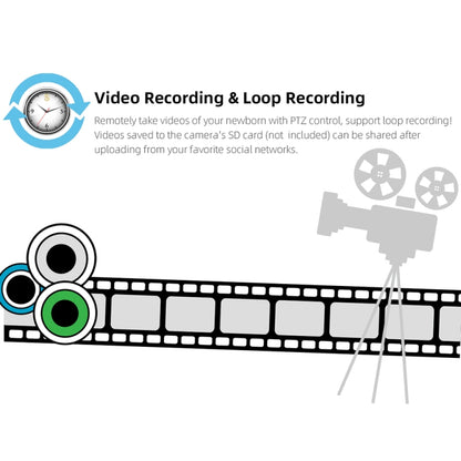 ABM600 3.5 inch Wireless Video Night Vision Baby Monitor Security Camera(EU Plug) by bashfashion