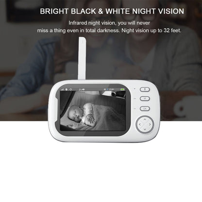 ABM600 3.5 inch Wireless Video Night Vision Baby Monitor Security Camera(EU Plug) by bashfashion
