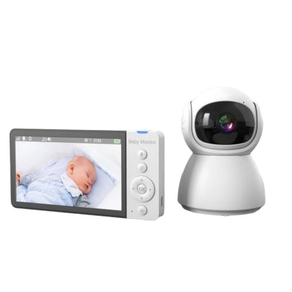 ABM700 5 inch Wireless Video Night Vision Baby Monitor Security Camera(EU Plug) by bashfashion