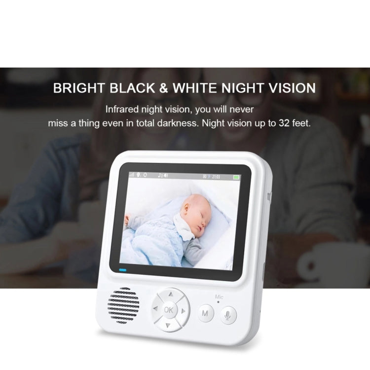 ABM900 2.8 inch Wireless Video Night Vision Baby Monitor Security Camera(EU Plug) by bashfashion