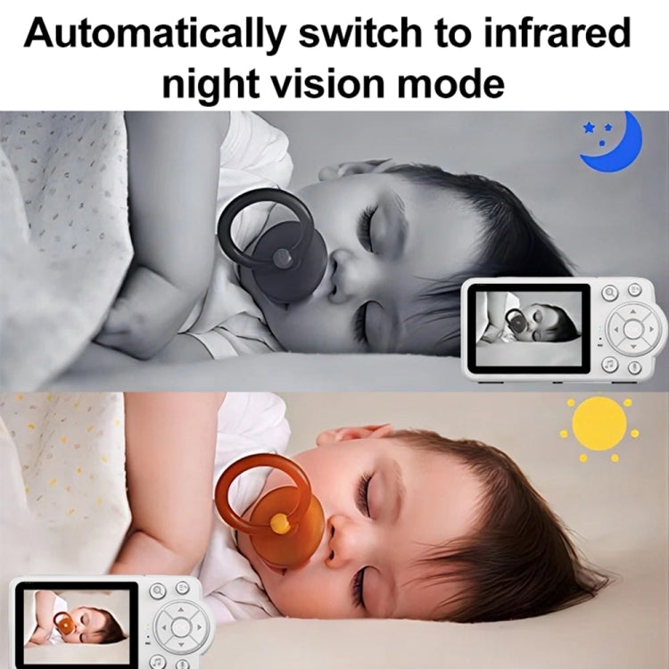 YE10-C3 2.8 inch 2.4G Wireless Video Night Vision Baby Monitor Security Camera(EU Plug) by bashfashion