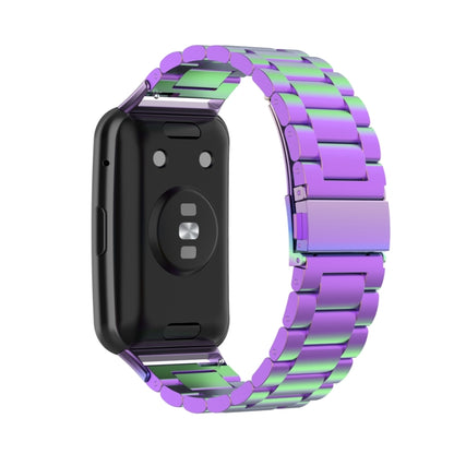 For Huawei Watch Fit Special Edition Three Strains Stainless Steel Watch Band(Colorful) by bashfashion