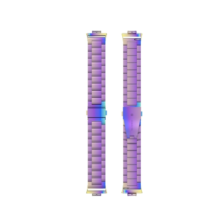 For Huawei Watch Fit Special Edition Three Strains Stainless Steel Watch Band(Colorful) by bashfashion