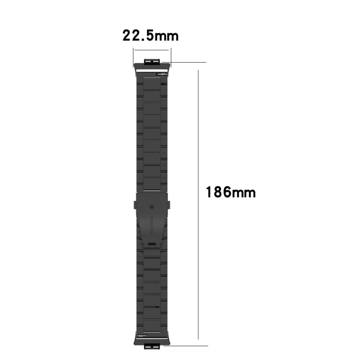 For Huawei Watch Fit Special Edition Three Strains Stainless Steel Watch Band(Rose Gold) by bashfashion