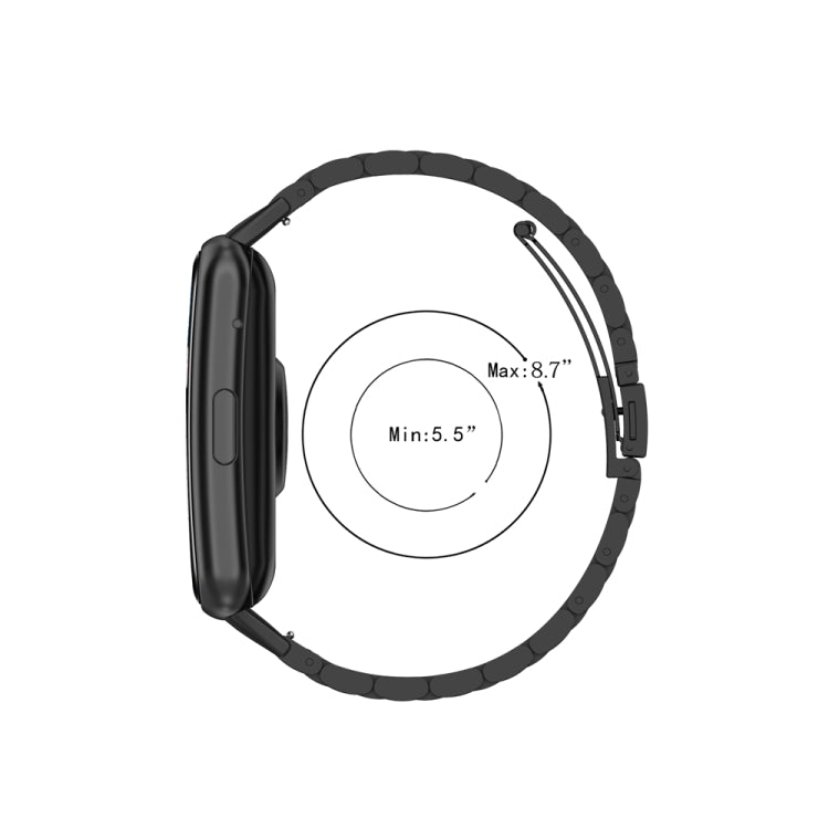 For Huawei Watch Fit Special Edition Three Strains Stainless Steel Watch Band(Rose Gold) by bashfashion