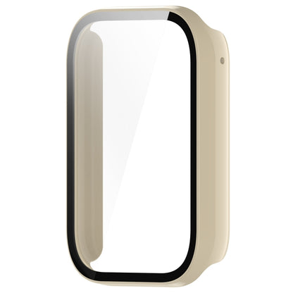 For Xiaomi Mi Band 8 Pro PC + Tempered Glass Film Integrated Watch Protective Case(Ivory White) by bashfashion