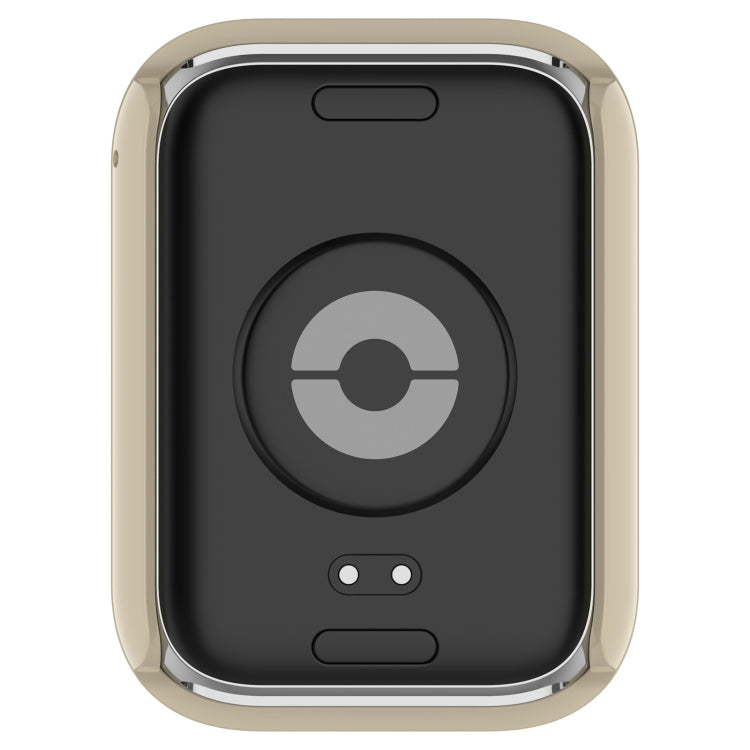 For Xiaomi Mi Band 8 Pro PC + Tempered Glass Film Integrated Watch Protective Case(Ivory White) by bashfashion