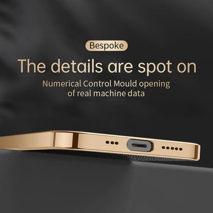 For iPhone 15 SULADA TPU + Litchi Texture Leather Phone Case(Blue) by SULADA