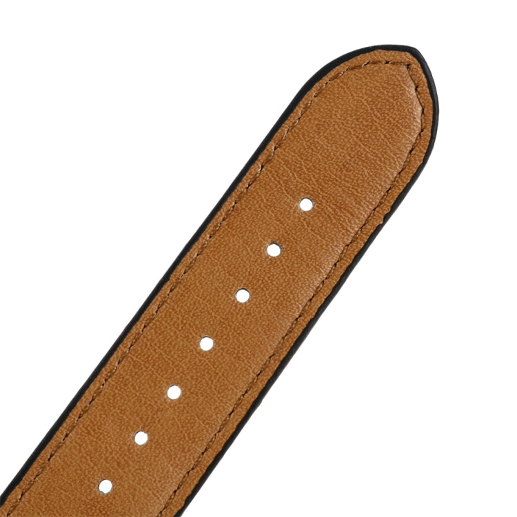 For Apple Watch Series 7 45mm / 6 & SE & 5 & 4 44mm / 3 & 2 & 1 42mm Crocodile Texture Leather Wrist Strap(Brown) by bashfashion