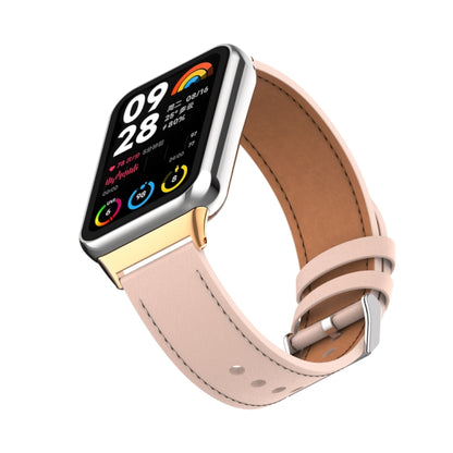 For Xiaomi Smart Band 9 Pro / 8 Pro 18mm Microfiber Sewing Leather Watch Band(Pink) by bashfashion